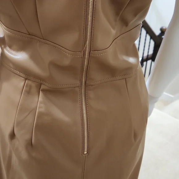HOST PICK😍 Calvin klein faux leather dress NWT (Necklace NOT included). - Picture 6 of 10